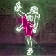 Touchdown Heroes Vibrant American Football Players Neon