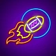 Gridiron Blaze American Football Ball and Burn Neon