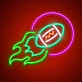 Gridiron Blaze American Football Ball and Burn Neon