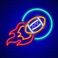 Gridiron Blaze American Football Ball and Burn Neon