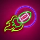 Gridiron Blaze American Football Ball and Burn Neon