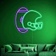 Wild West Touchdown Cowboy Football Helmet Neon