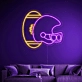 Wild West Touchdown Cowboy Football Helmet Neon
