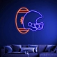 Wild West Touchdown Cowboy Football Helmet Neon