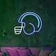 Gridiron Glory Football Player Helmet Neon Sign