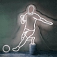 Soccer Showdown Running and Kicking Player Neon Sign