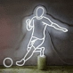 Soccer Showdown Running and Kicking Player Neon Sign