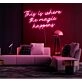 This is where the magic happens Neon Sign Enchanting Atmosphere