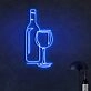 Red Wine Wine Glass  Bar Set  Neon Signs