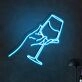Wine Tasting Bar Drinking Glasses Neon