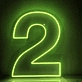 Number 2  LED Neon Sign