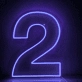 Number 2  LED Neon Sign