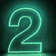 Number 2  LED Neon Sign