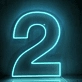 Number 2  LED Neon Sign