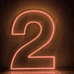 Number 2  LED Neon Sign