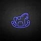 'Marry Christmas Wooden Horse' neon sign