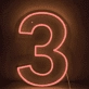 Number 3 LED Neon Sign