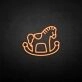 'Marry Christmas Wooden Horse' neon sign