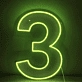 Number 3 LED Neon Sign