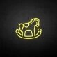 'Marry Christmas Wooden Horse' neon sign