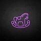 'Marry Christmas Wooden Horse' neon sign