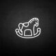 'Marry Christmas Wooden Horse' neon sign