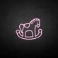'Marry Christmas Wooden Horse' neon sign