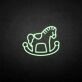 'Marry Christmas Wooden Horse' neon sign