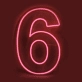 Number 6 LED Neon Sign