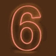 Number 6 LED Neon Sign