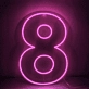 Number 8  LED Neon Sign