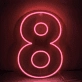 Number 8  LED Neon Sign