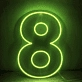 Number 8  LED Neon Sign