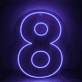 Number 8  LED Neon Sign