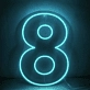 Number 8  LED Neon Sign