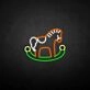 'Marry Christmas Wooden Horse' neon sign