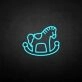 'Marry Christmas Wooden Horse' neon sign