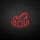 'Marry Christmas Wooden Horse' neon sign