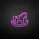 'Marry Christmas Wooden Horse' neon sign