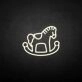 'Marry Christmas Wooden Horse' neon sign