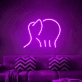 Elegant Elephant Neon Light
