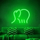 Elegant Elephant Neon Light