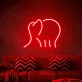 Elegant Elephant Neon Light