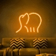 Elegant Elephant Neon Light