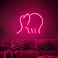 Elegant Elephant Neon Light