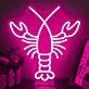 Vibrant Lobster Neon Sign