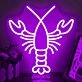Vibrant Lobster Neon Sign