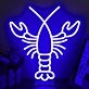 Vibrant Lobster Neon Sign