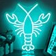 Vibrant Lobster Neon Sign