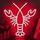 Vibrant Lobster Neon Sign